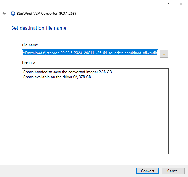 使用StarWind V2V Converte将img镜像转换为VMDK格式，适配VMware虚拟及或ESXi等